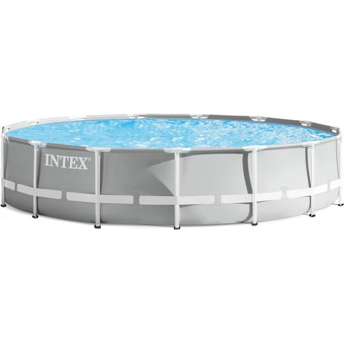 Круглый каркасный бассейн INTEX Prism Frame 26724, 457×107 см — насос, лестница, тент, подстилка